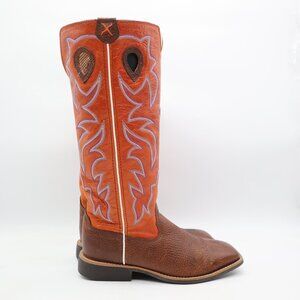 Twisted X 16" Buckaroo Western Cowboy Boots Youth 4 M Women 5 Brown Leather Tall